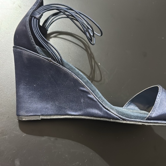 New York Transit | Navy Blue | Strappy wedges - Picture 4 of 9